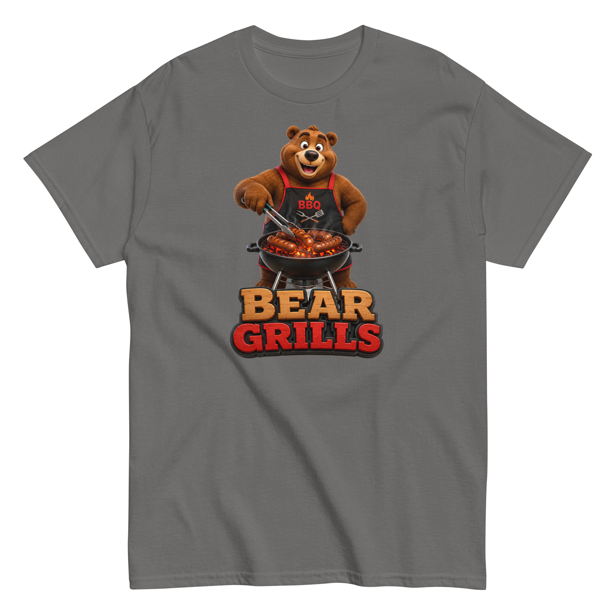 Bear Grills T-shirt – Funny Bear at a BBQ Grilling T-shirt gift