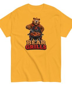Bear Grills T-shirt – Funny Bear at a BBQ Grilling T-shirt gift