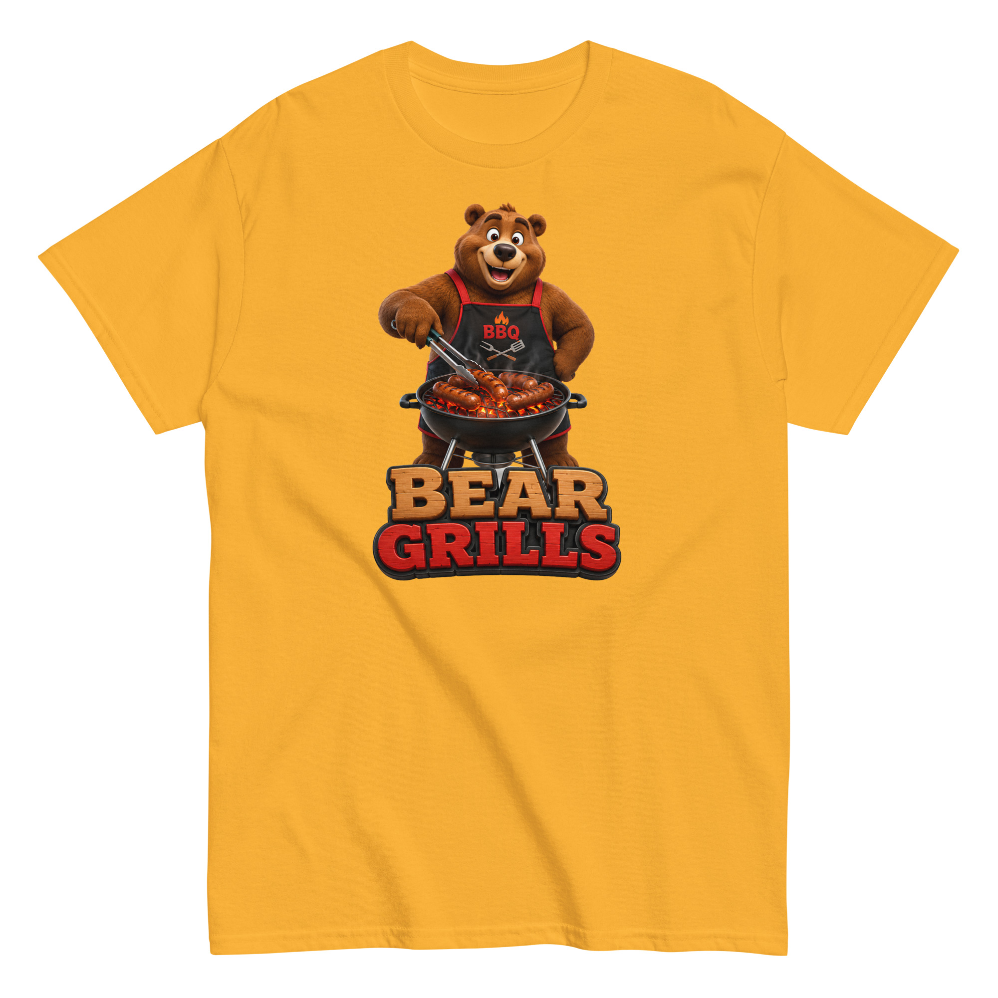 Bear Grills T-shirt – Funny Bear at a BBQ Grilling T-shirt gift