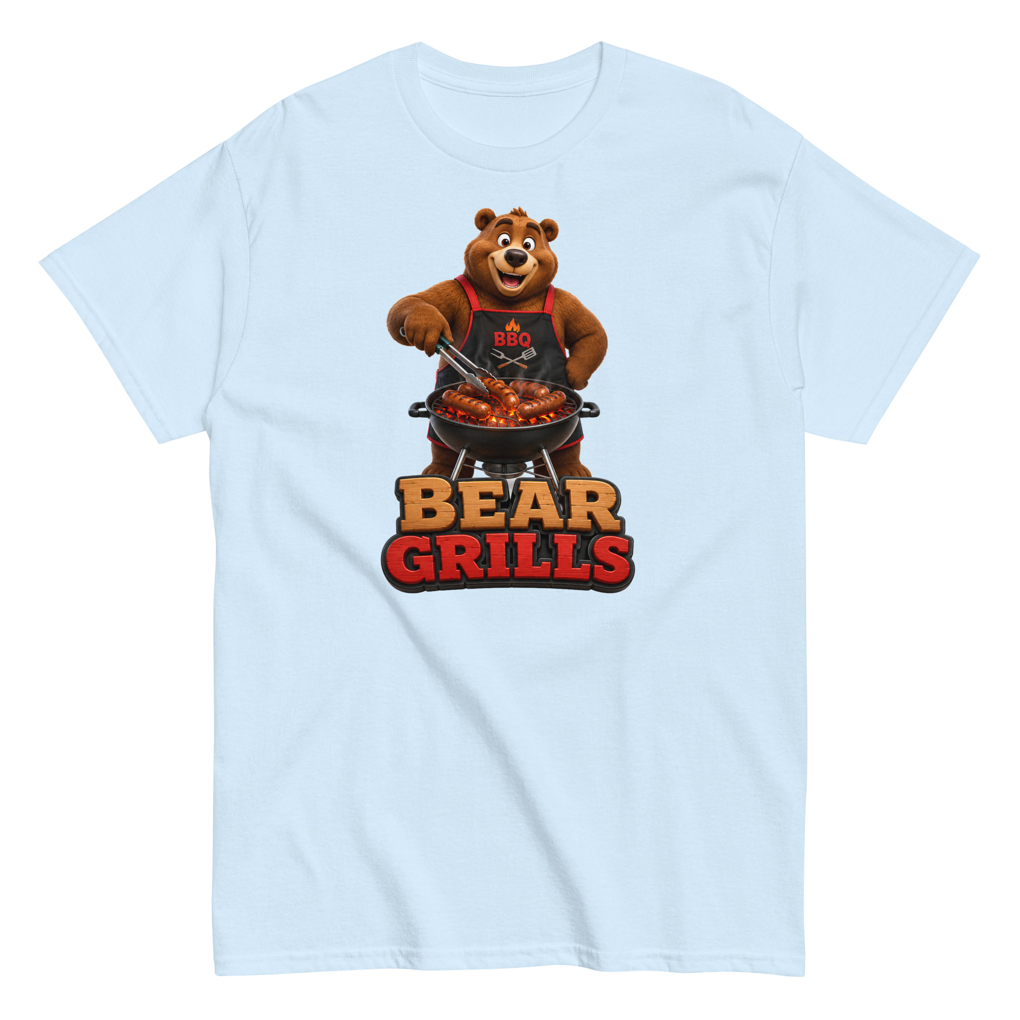 Bear Grills T-shirt – Funny Bear at a BBQ Grilling T-shirt gift