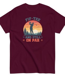 Golf 50th Birthday Gift T-shirt 50 And Still On Par