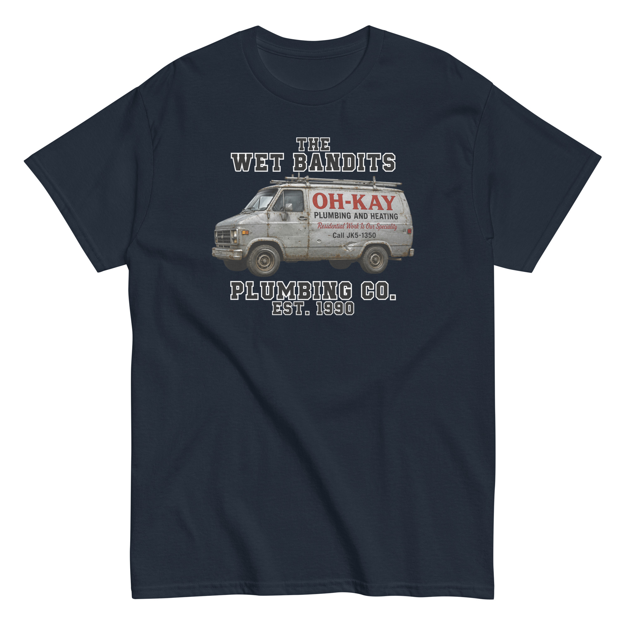 Home Alone Christmas T-shirt The Wet Bandits Plumbing Co