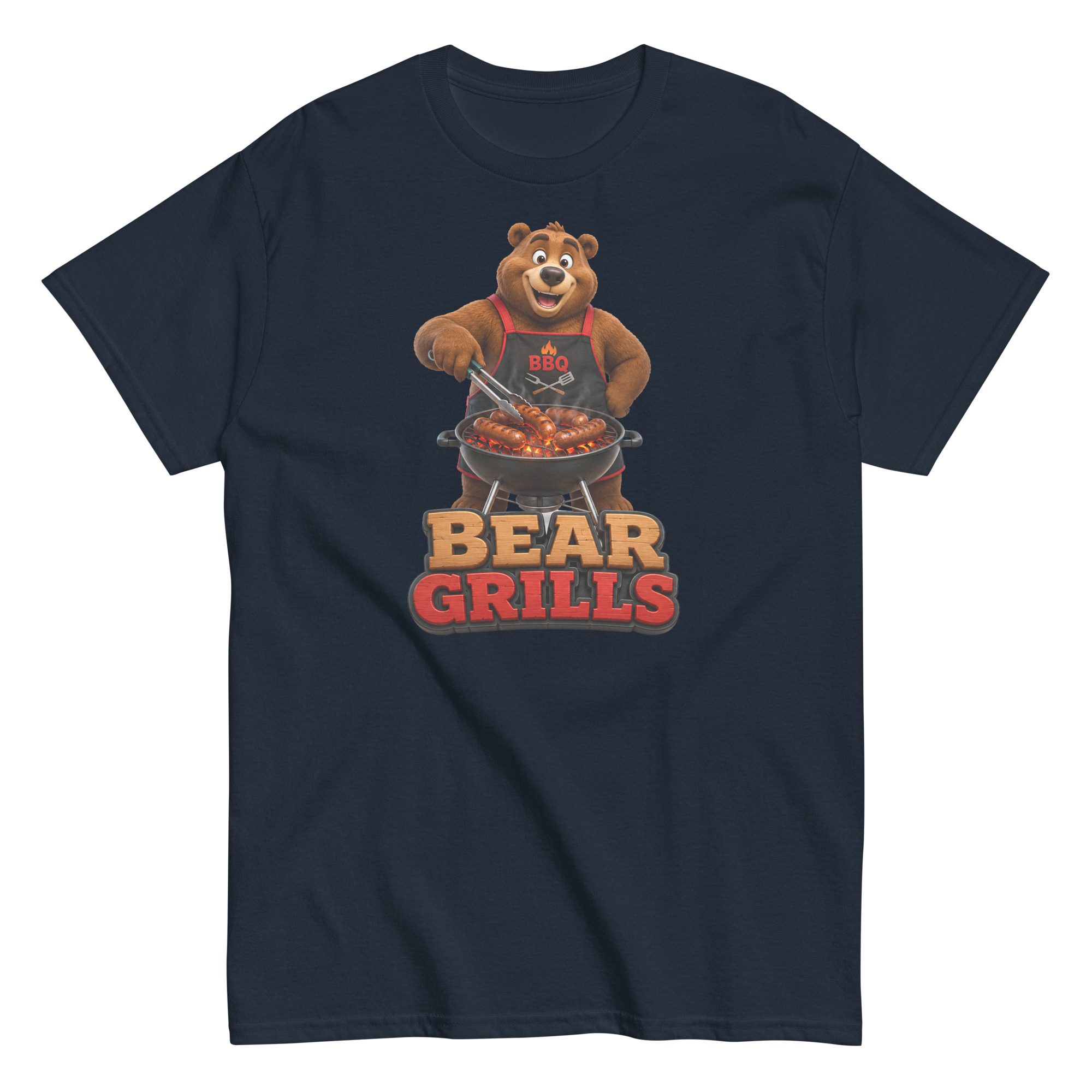 Bear Grills T-shirt – Funny Bear at a BBQ Grilling T-shirt gift