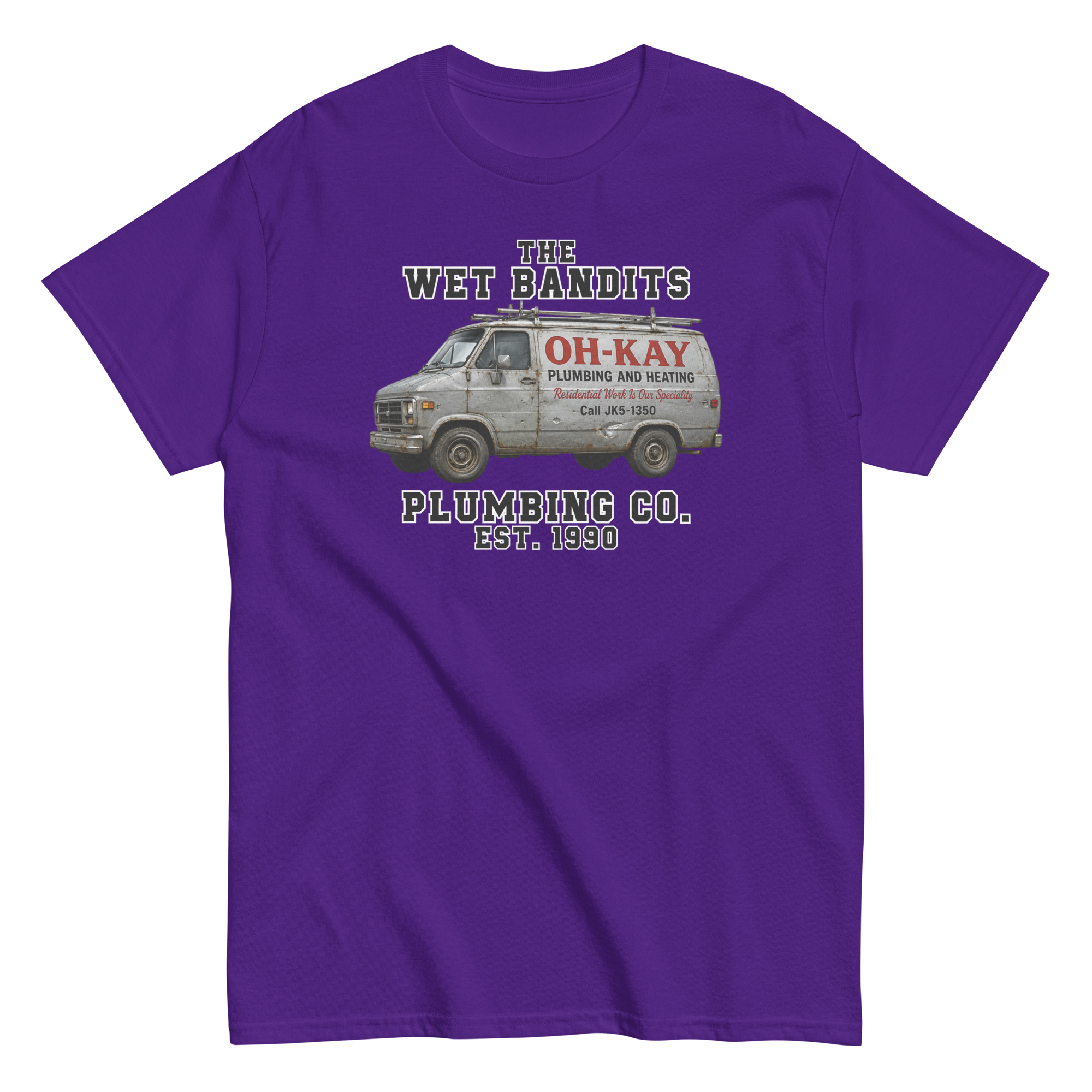 Home Alone Christmas T-shirt The Wet Bandits Plumbing Co