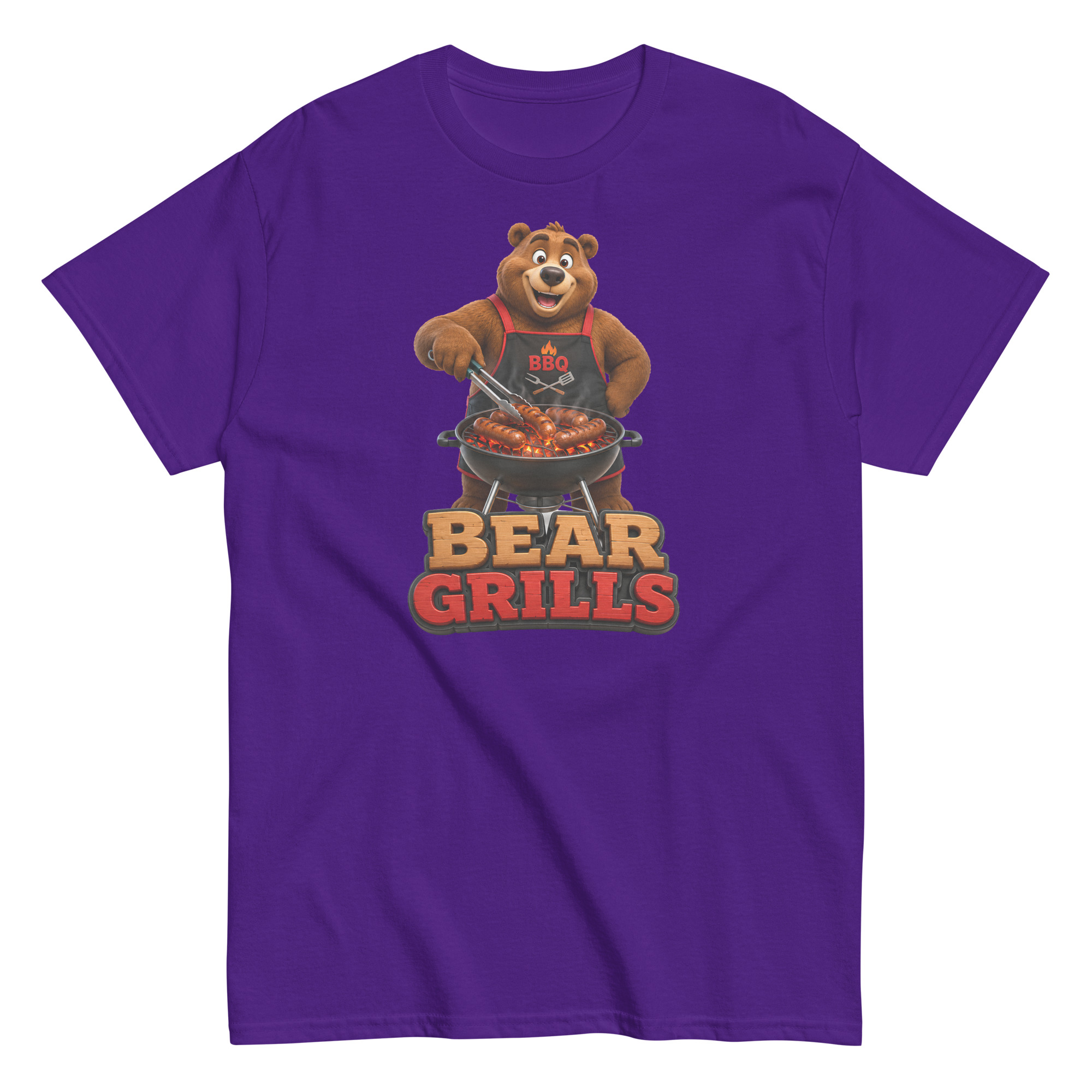 Bear Grills T-shirt – Funny Bear at a BBQ Grilling T-shirt gift