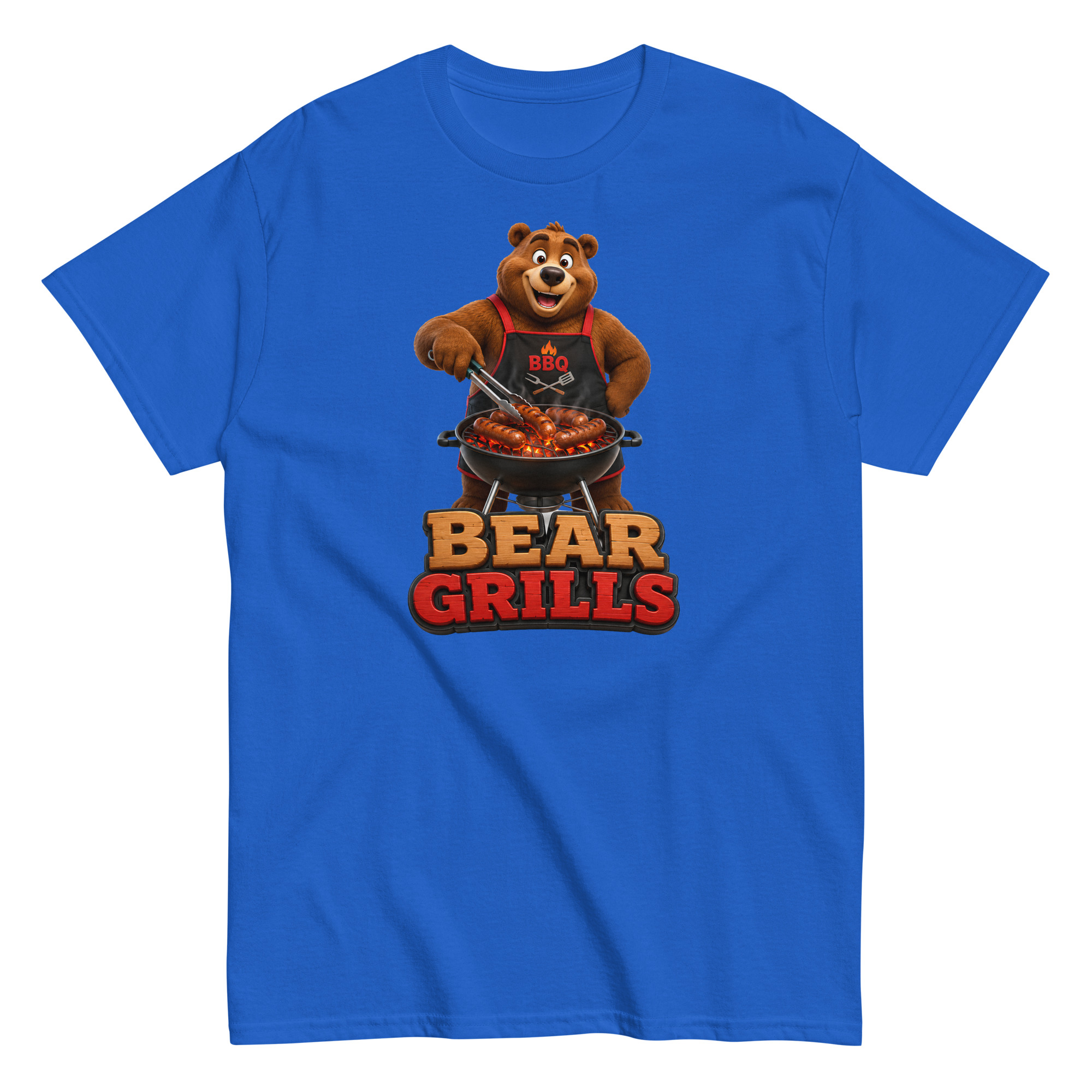 Bear Grills T-shirt – Funny Bear at a BBQ Grilling T-shirt gift