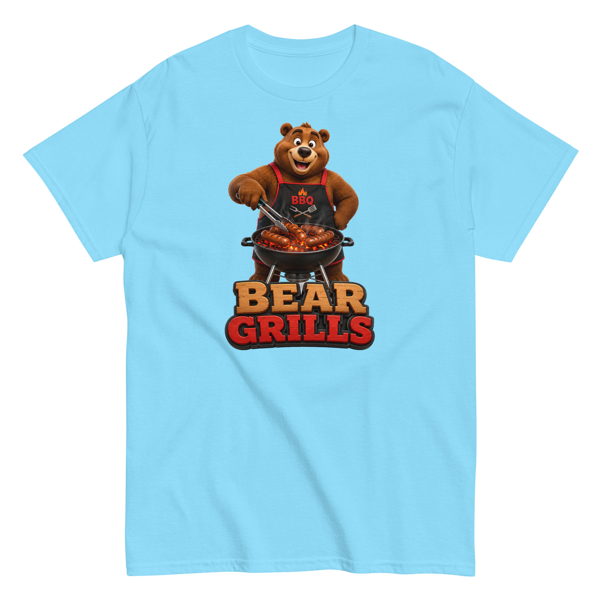 Bear Grills T-shirt – Funny Bear at a BBQ Grilling T-shirt gift