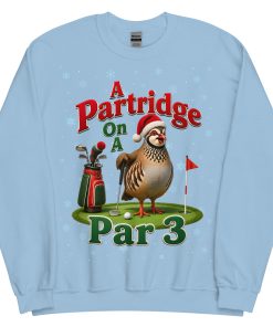 Funny Golf Christmas Jumper Day Sweatshirt Partridge Par 3