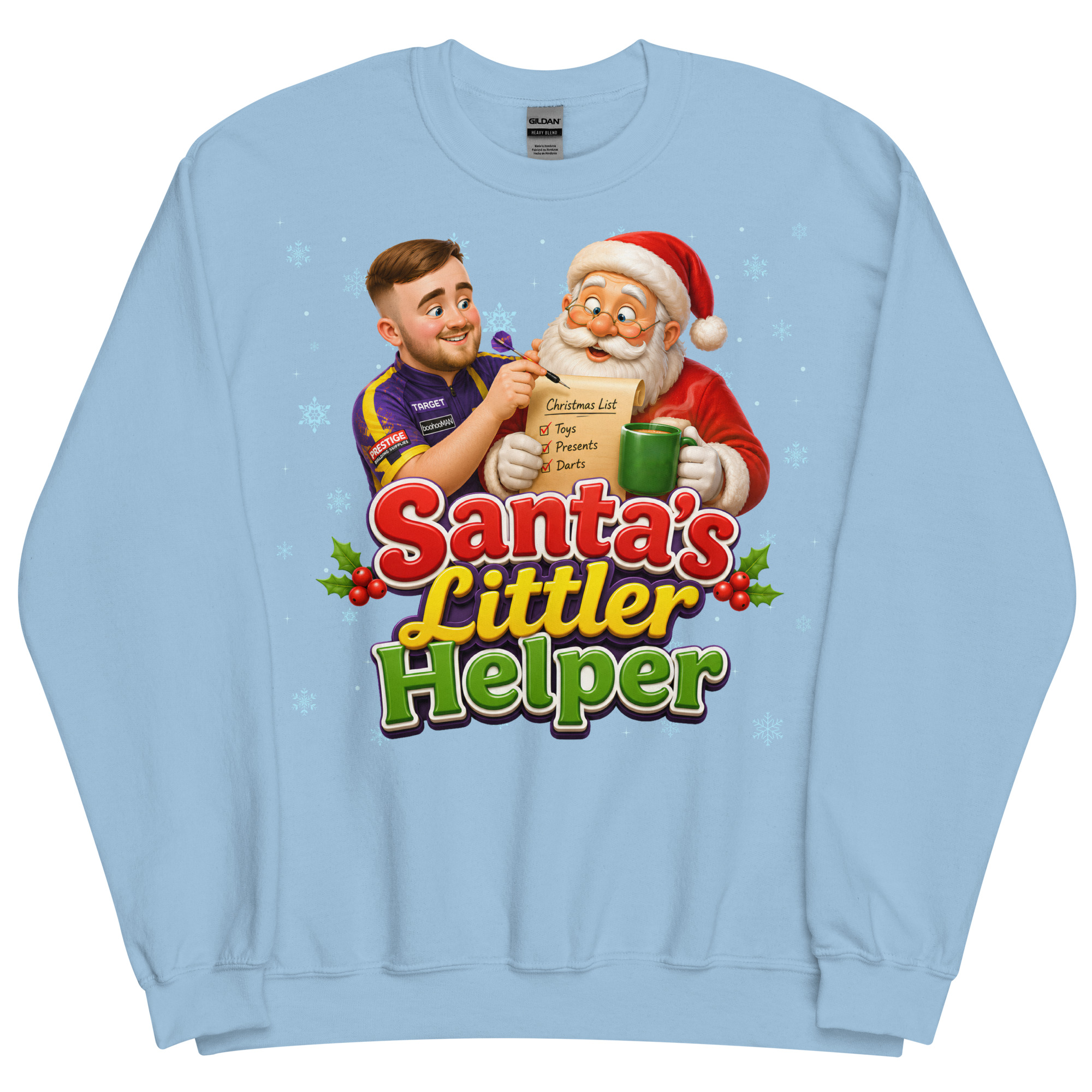 Darts Funny Christmas Jumper Santa’s Littler Helper