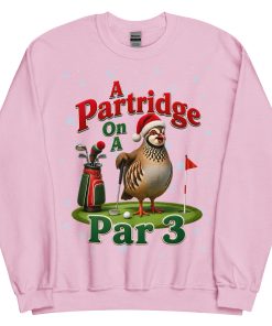 Funny Golf Christmas Jumper Day Sweatshirt Partridge Par 3