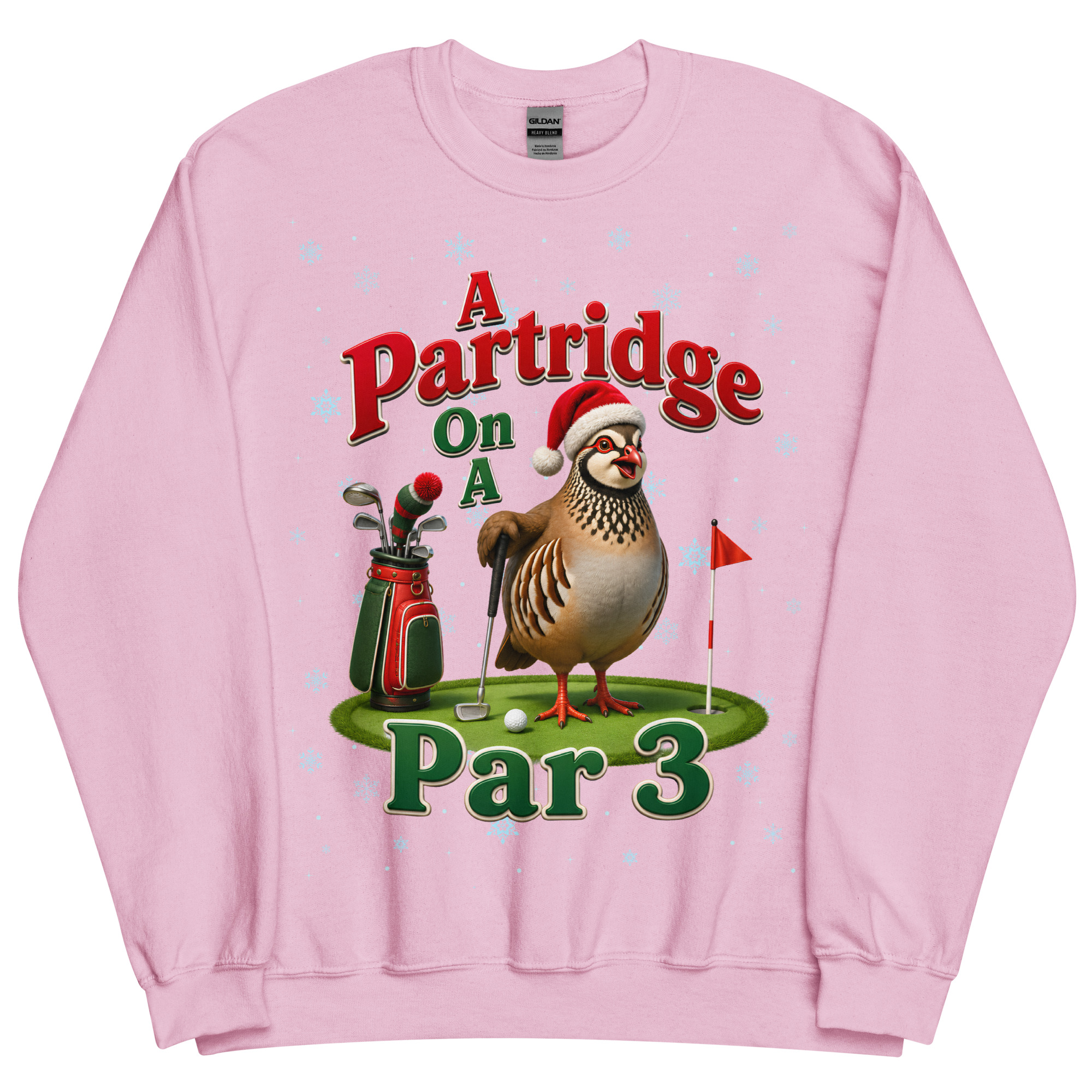 Funny Golf Christmas Jumper Day Sweatshirt Partridge Par 3