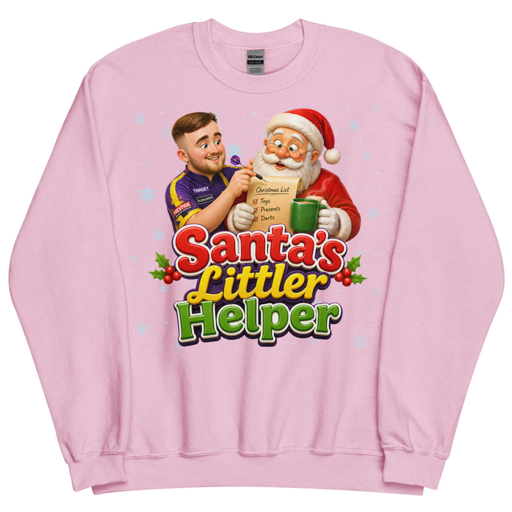 Darts Funny Christmas Jumper Santa’s Littler Helper