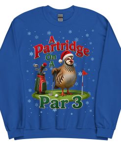 Funny Golf Christmas Jumper Day Sweatshirt Partridge Par 3