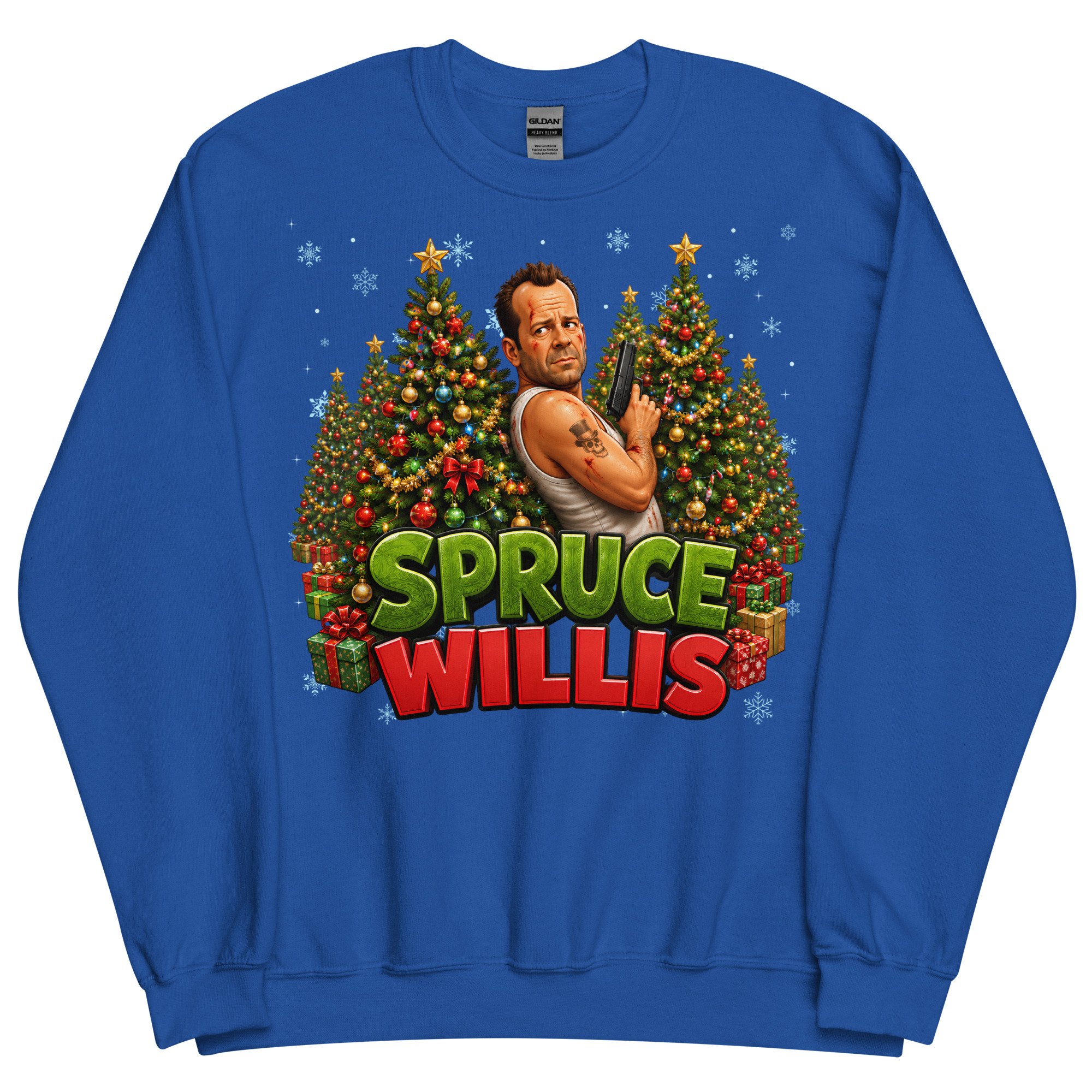Spruce Willis Funny Die Hard Christmas Jumpers