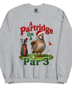 Funny Golf Christmas Jumper Day Sweatshirt Partridge Par 3