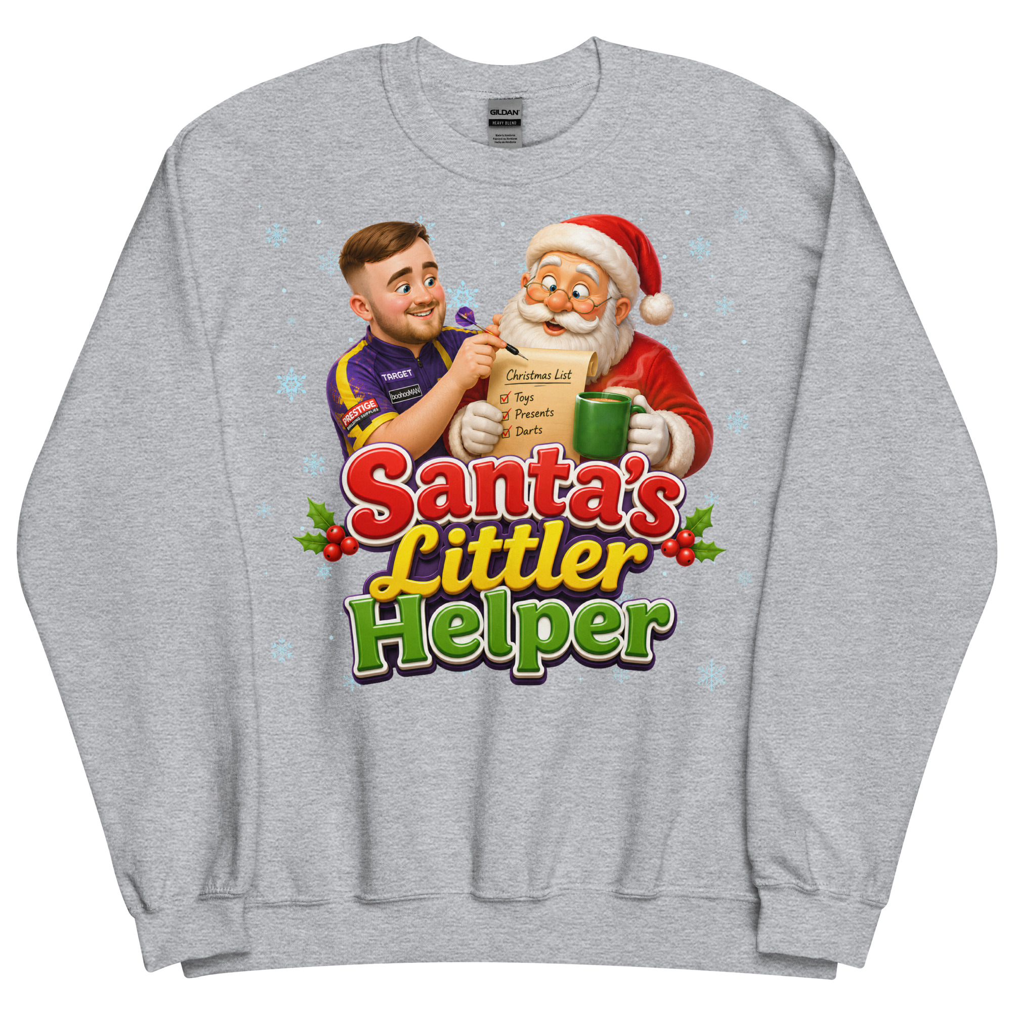 Darts Funny Christmas Jumper Santa’s Littler Helper