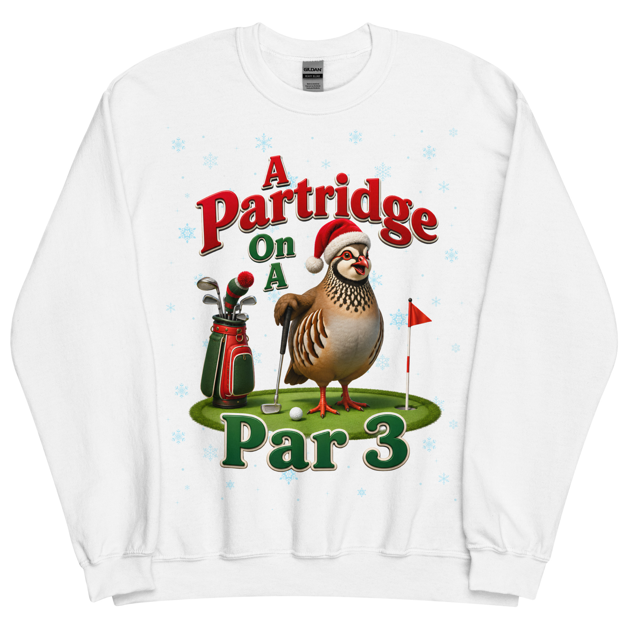 Funny Golf Christmas Jumper Day Sweatshirt Partridge Par 3
