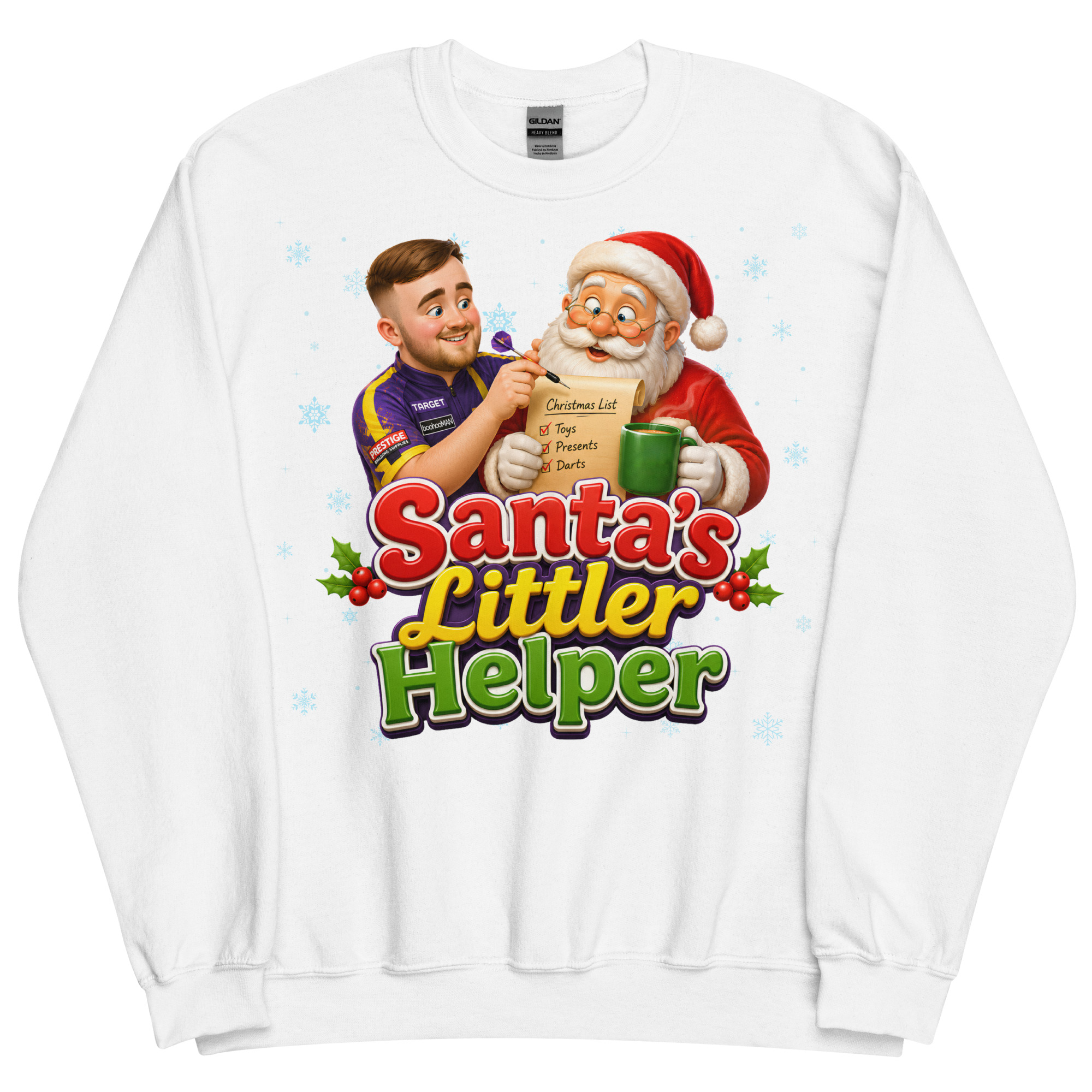 Darts Funny Christmas Jumper Santa’s Littler Helper