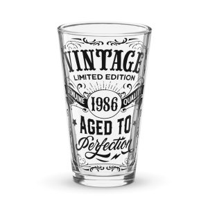 Vintage Limited Edition 1986 Beer Glass 1986 Born Year Gifts