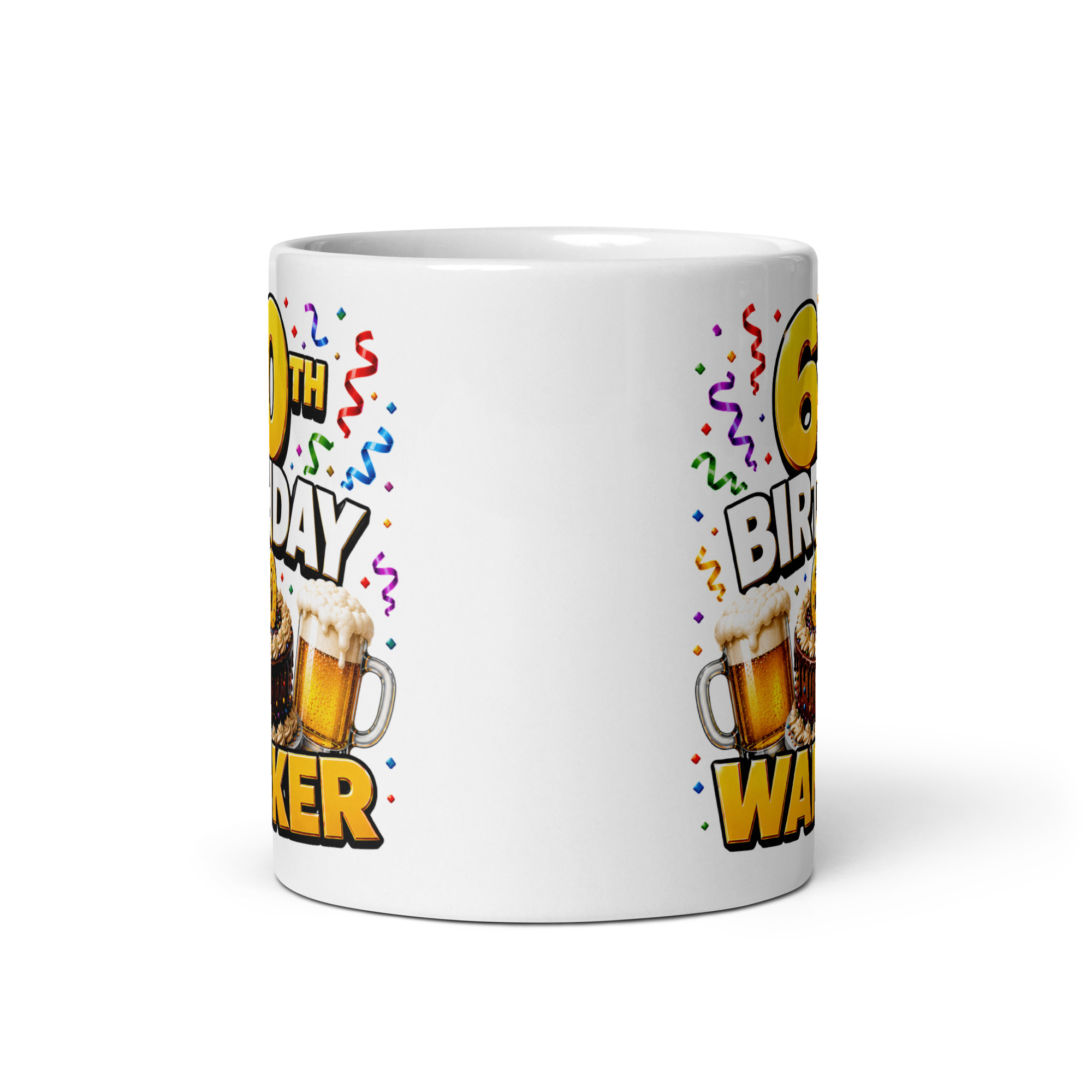 60th Birthday Wanker Mug Rude 60th Birthday Gift Mugs