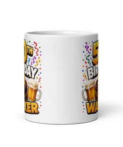 50th Birthday Wanker Mug Rude 50th Birthday Gift Mugs