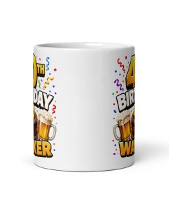40th Birthday Wanker Mug Rude 40th Birthday Gift Mugs