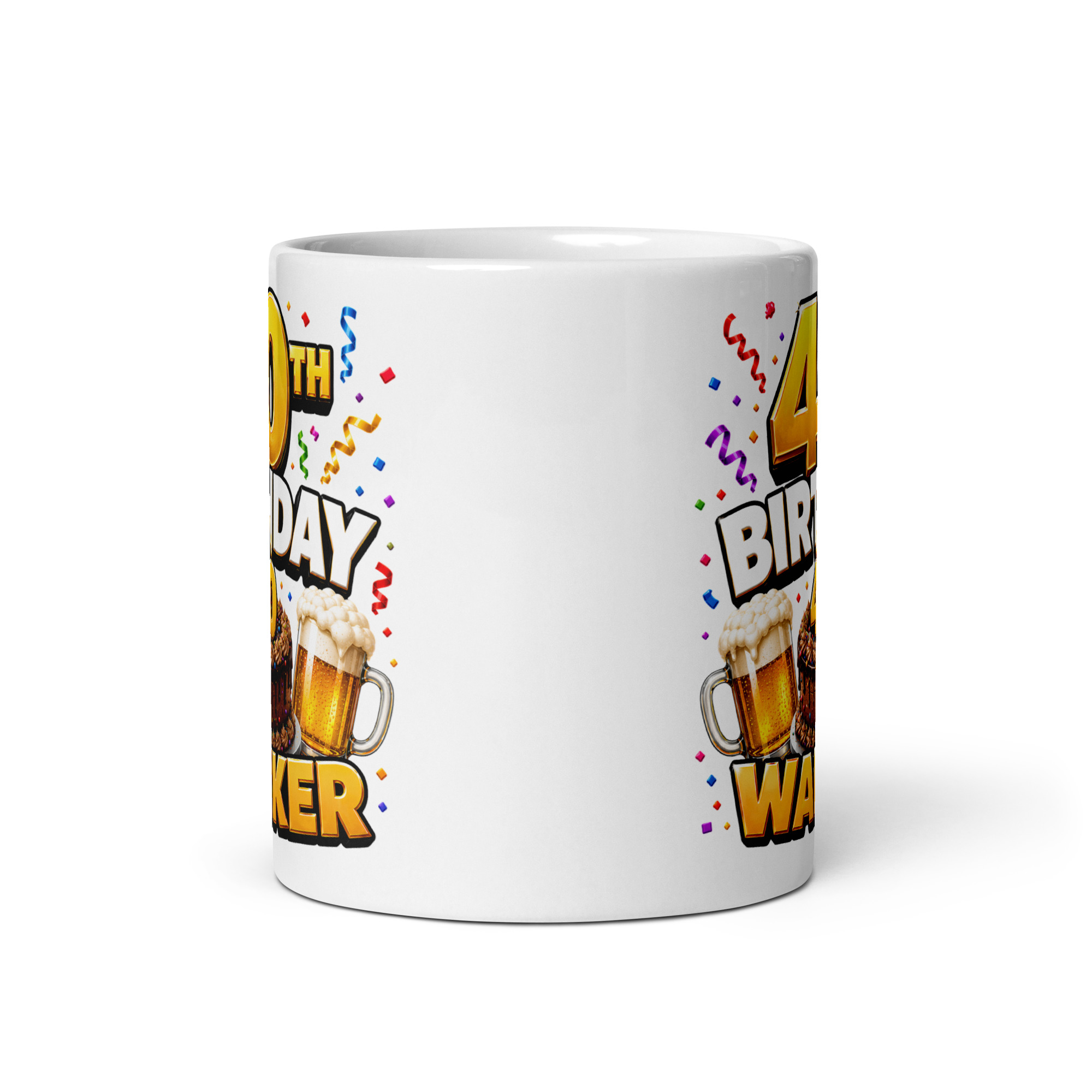 40th Birthday Wanker Mug Rude 40th Birthday Gift Mugs