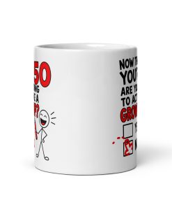 50th Birthday Mug Will You Act Your Age Yes Nob Mugs