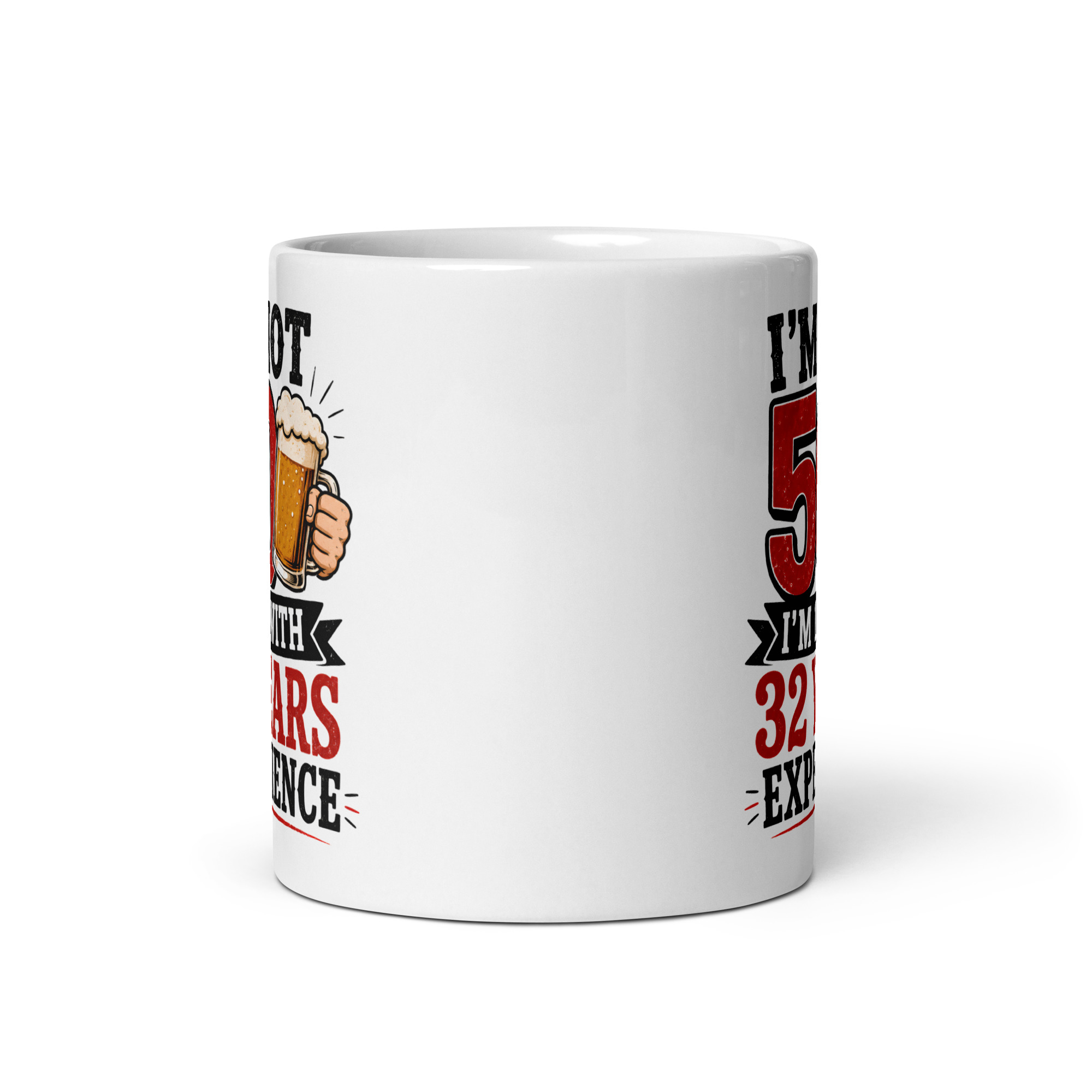 50th Birthday Mug For Him 32 Years Experience Being 18