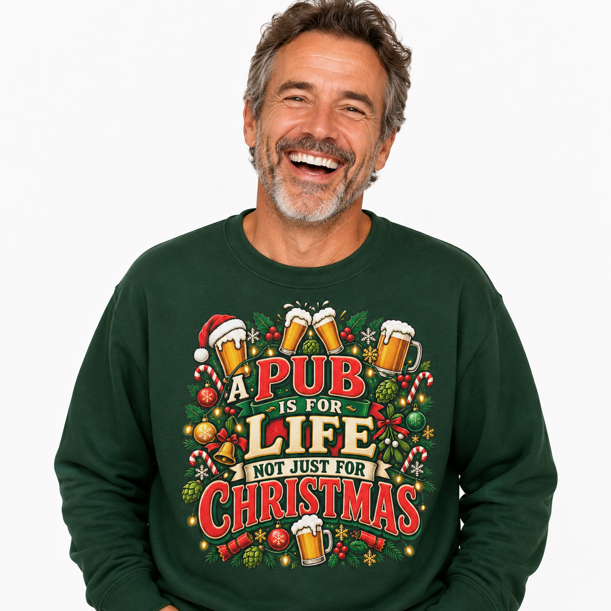 Funny A Pub Is For Life Not Just For Christmas Jumper