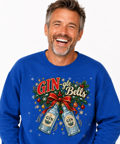 Funny Gin Gin-gle Bells Christmas Jumper