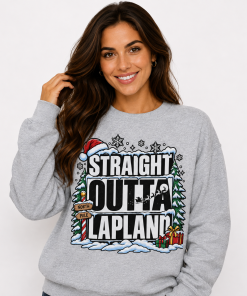 Straight Outta Lapland Christmas Jumpers