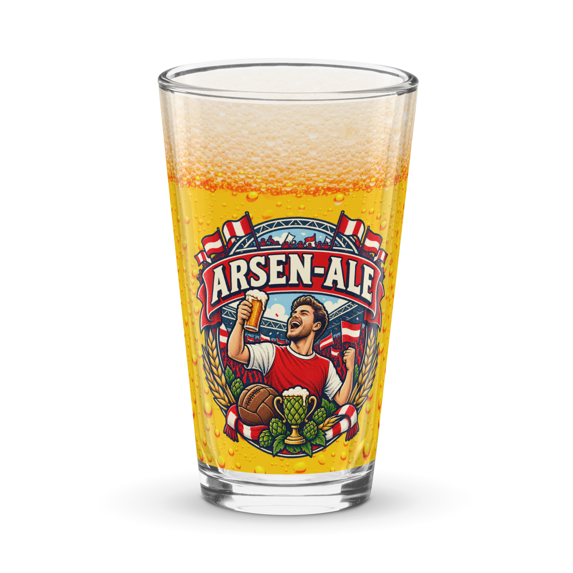 Arsen-Ale Funny Beer Glass Gift For Arsenal Fans