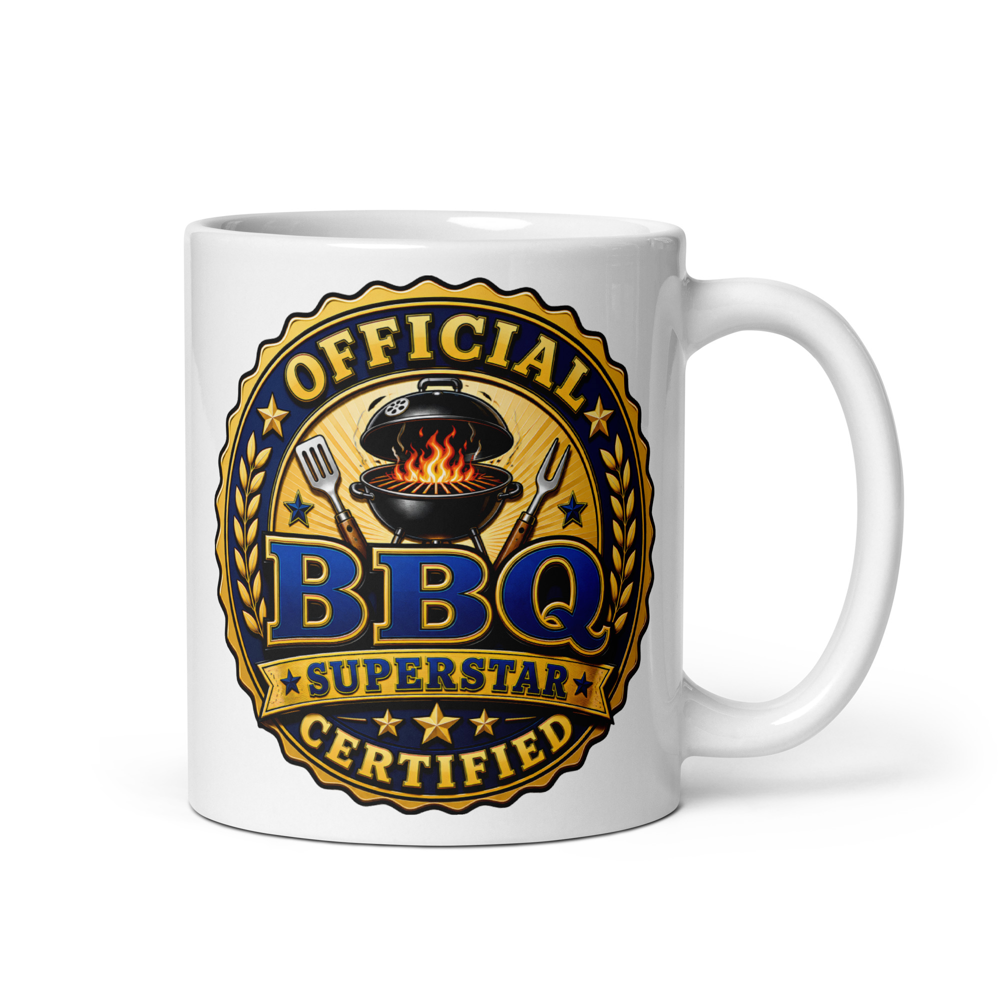 BBQ Gift Mugs Official Certified BBQ Superstar