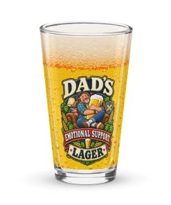 Dad’s Emotional Support Lager Glass Gift For Dads