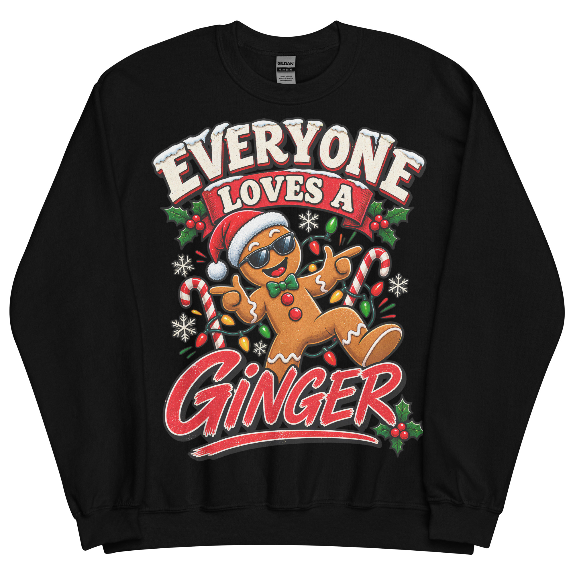 Everyone Loves A Ginger Christmas Jumper for Gingers Gingerbread