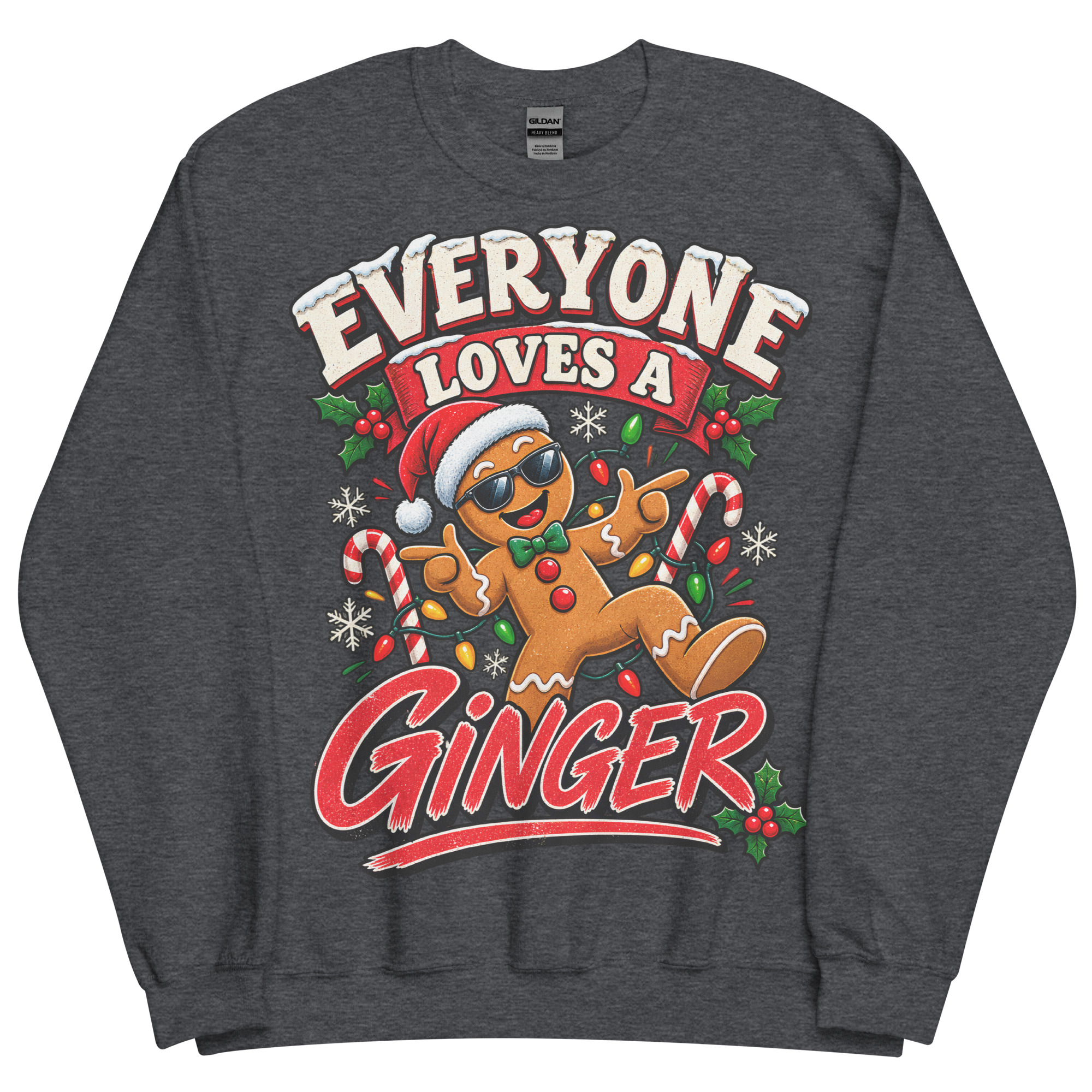 Everyone Loves A Ginger Christmas Jumper for Gingers Gingerbread