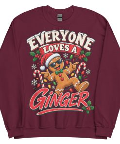 Everyone Loves A Ginger Christmas Jumper for Gingers Gingerbread