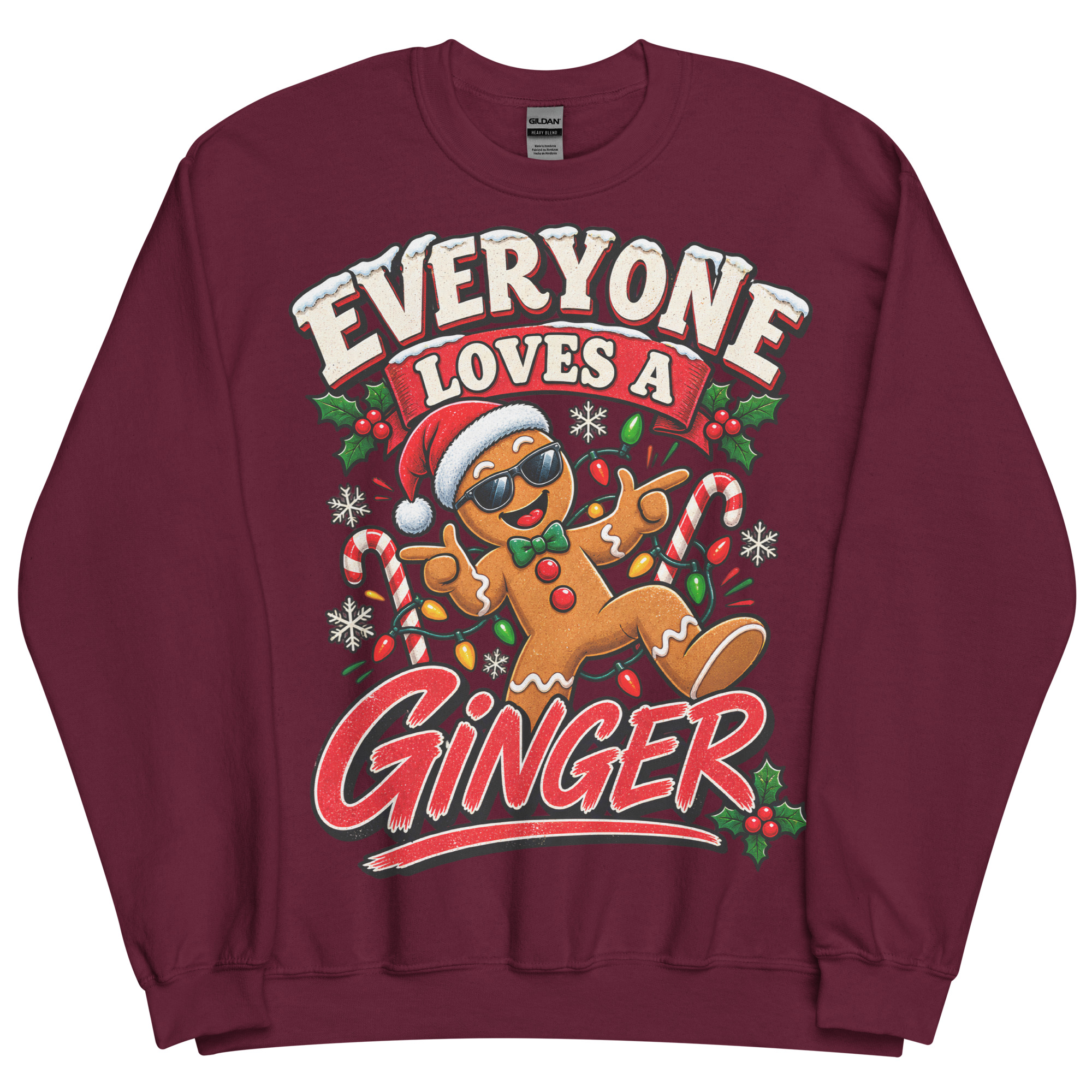 Everyone Loves A Ginger Christmas Jumper for Gingers Gingerbread