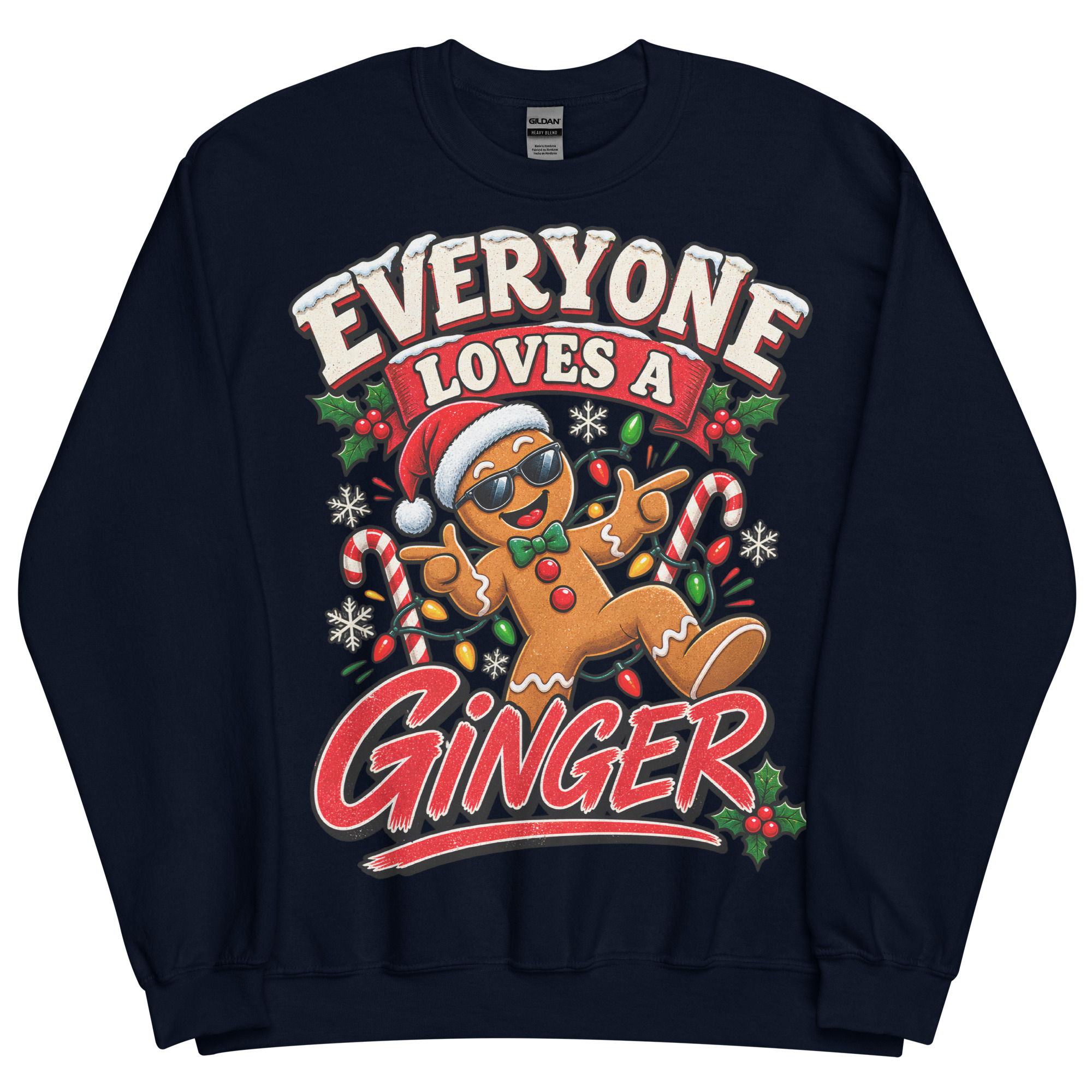 Everyone Loves A Ginger Christmas Jumper for Gingers Gingerbread