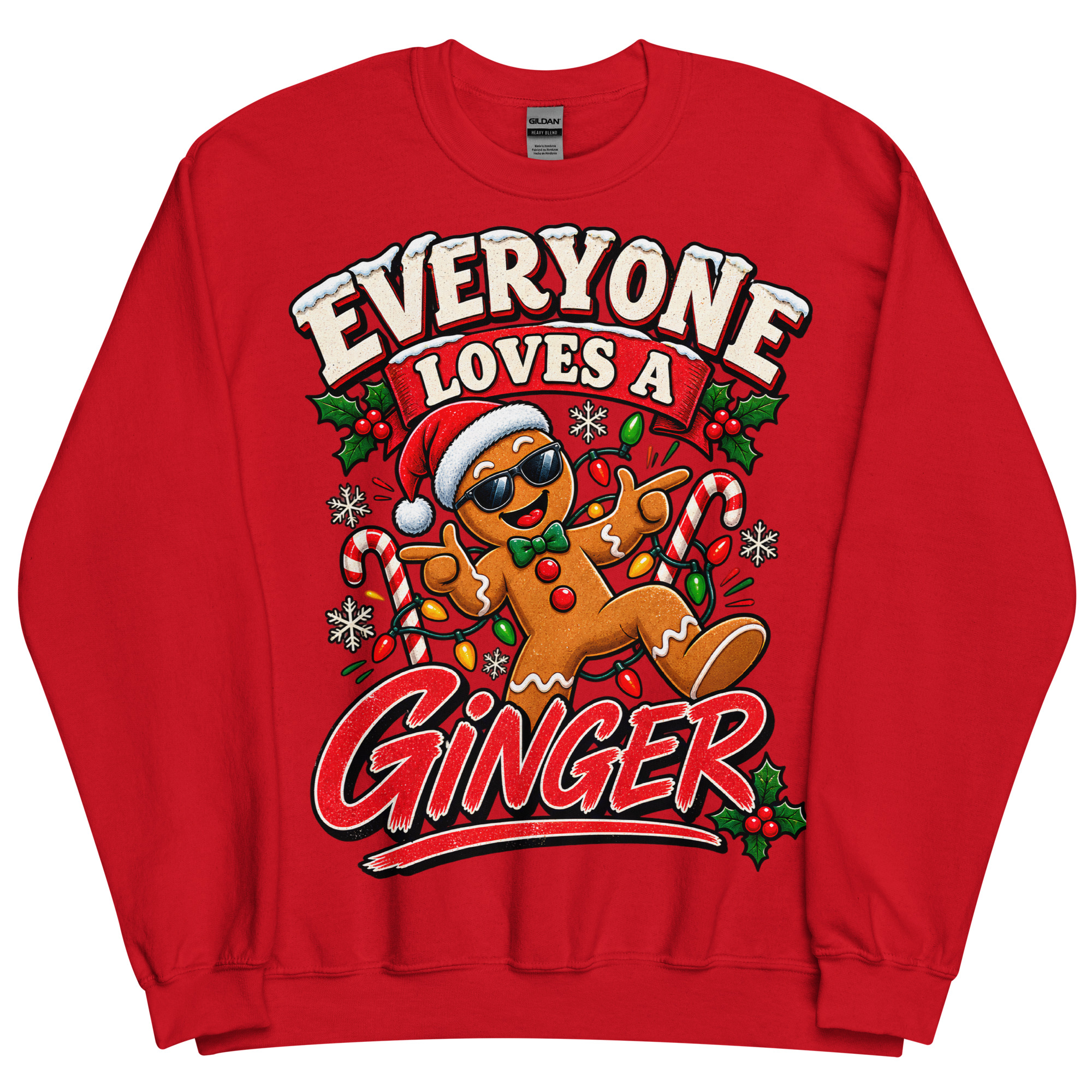 Everyone Loves A Ginger Christmas Jumper for Gingers Gingerbread