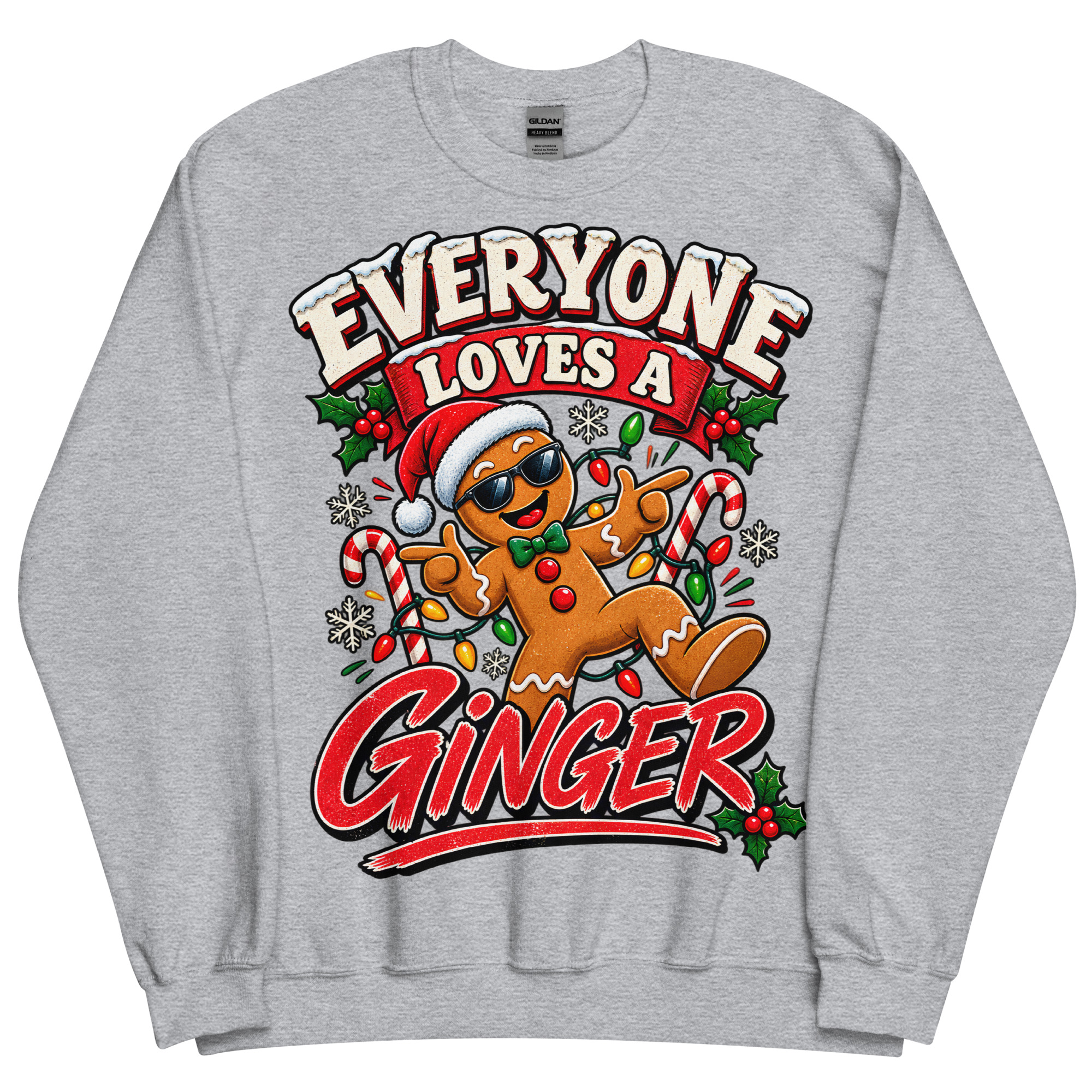 Everyone Loves A Ginger Christmas Jumper for Gingers Gingerbread
