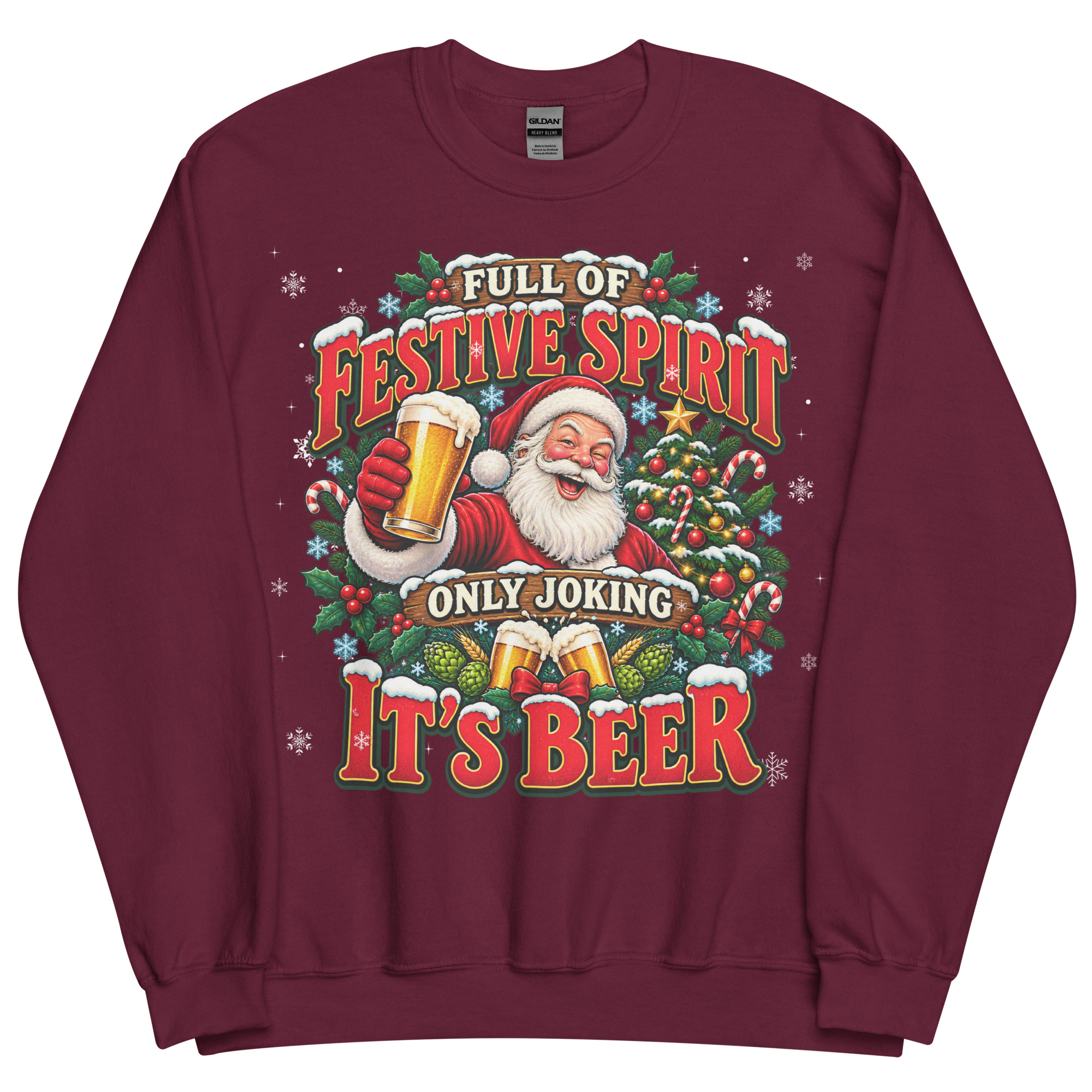 Full of Christmas Spirit – Only Joking It’s Beer Christmas Jumper