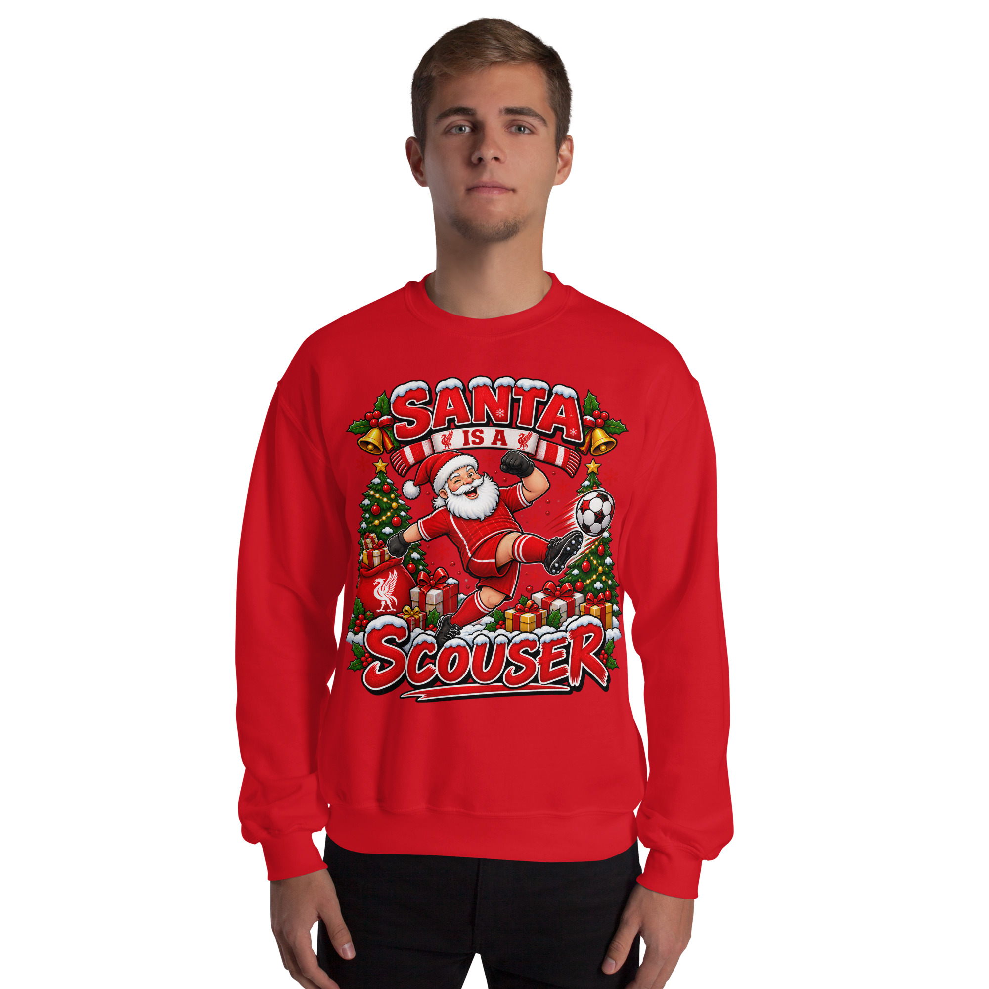 Funny Liverpool Christmas Jumpers Santa Is A Scouser