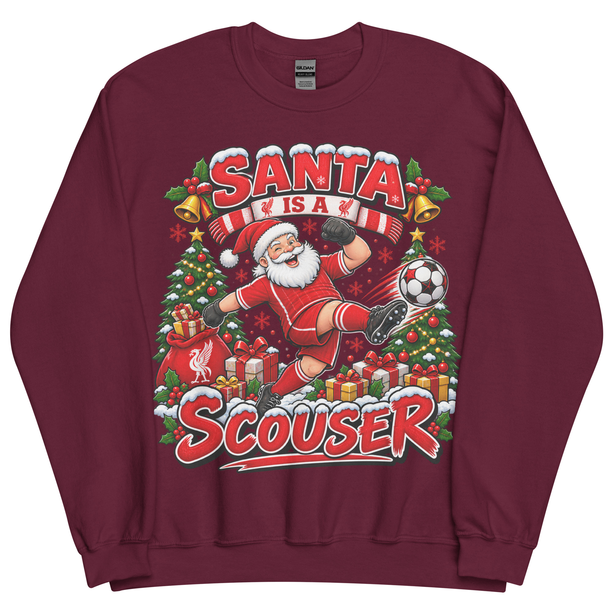 Funny Liverpool Christmas Jumpers Santa Is A Scouser