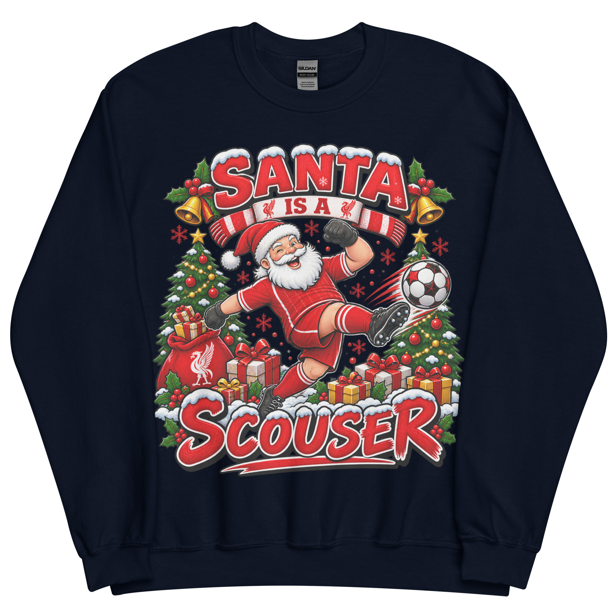 Funny Liverpool Christmas Jumpers Santa Is A Scouser
