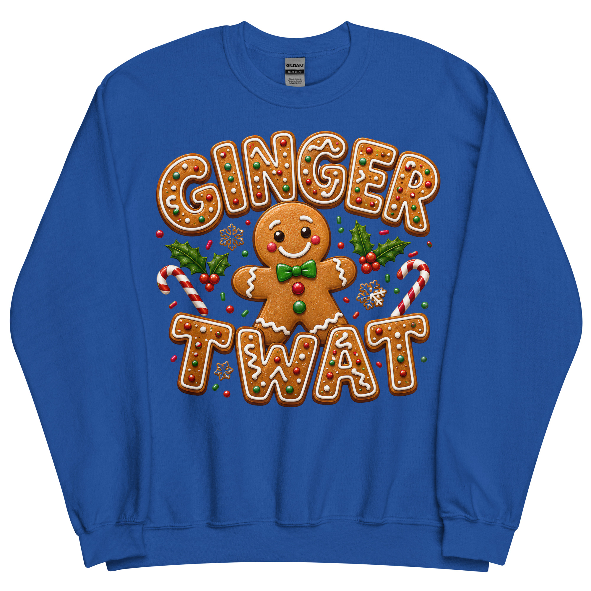 Ginger Twat Christmas Jumper Sweatshirt Gingerbread Man