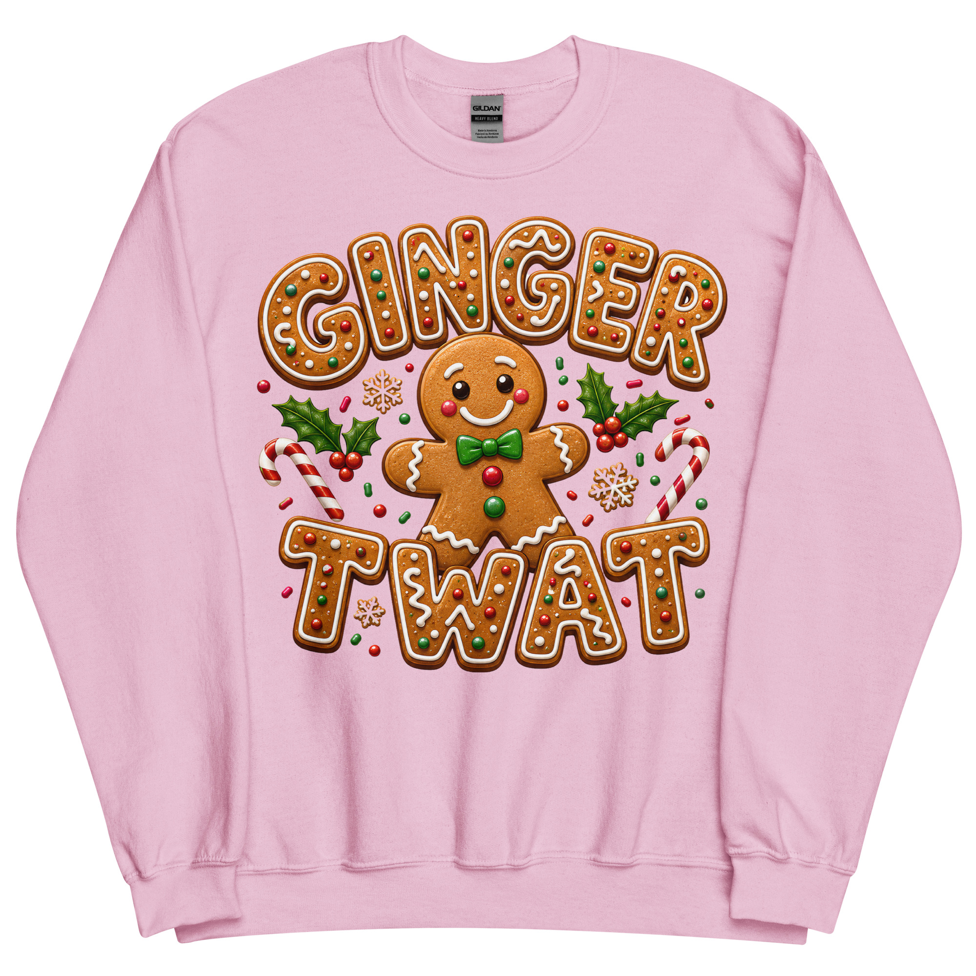 Ginger Twat Christmas Jumper Sweatshirt Gingerbread Man