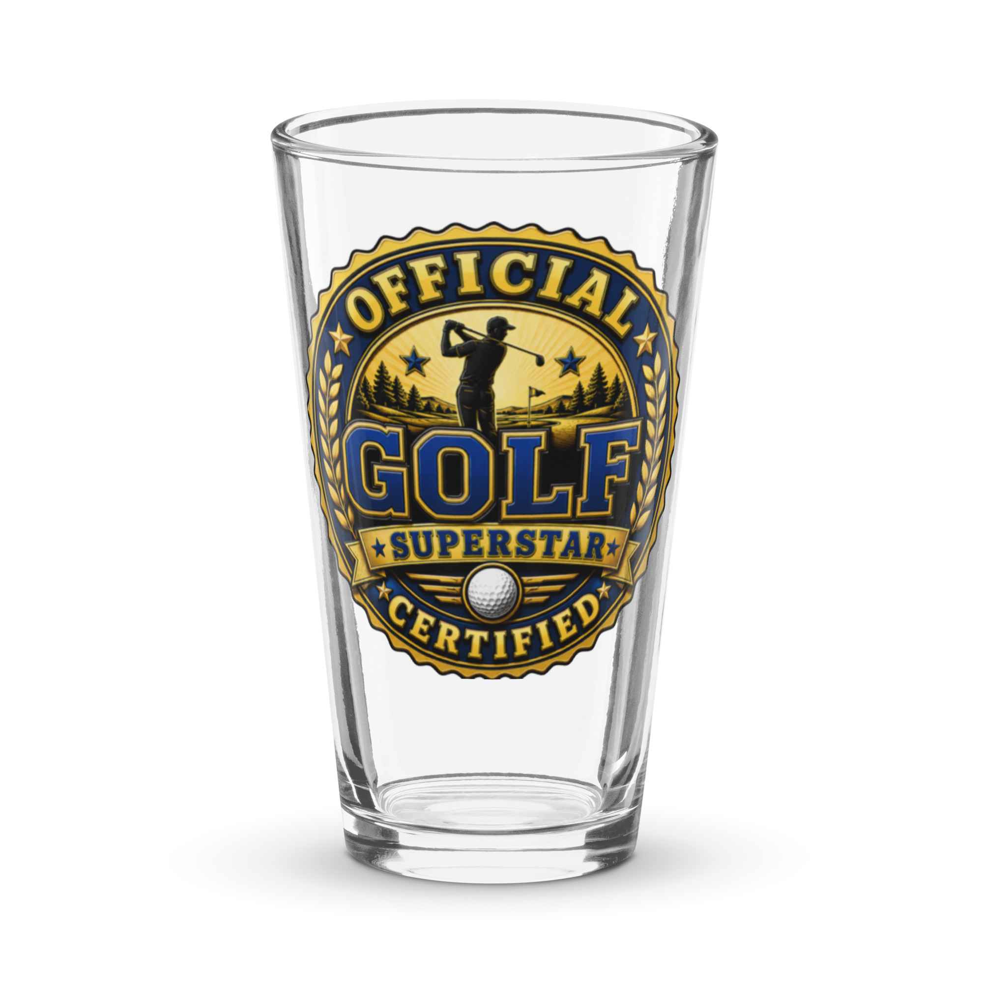 Golf Beer Glass Gift Official Certified Golf Gift Glass