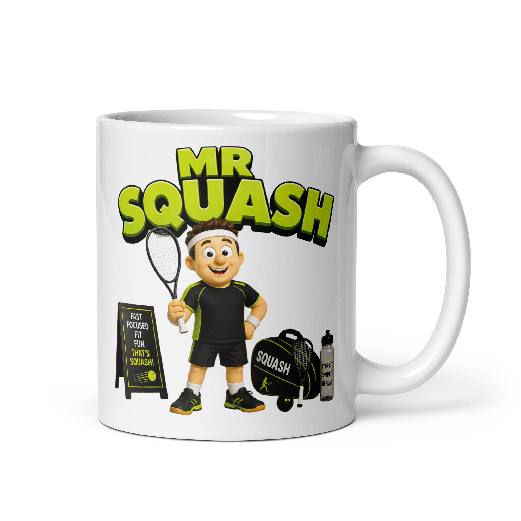 Mr Squash Mug Fun Gift Idea Mugs For Squash Players